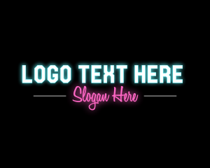 Bright Neon Wordmark Logo