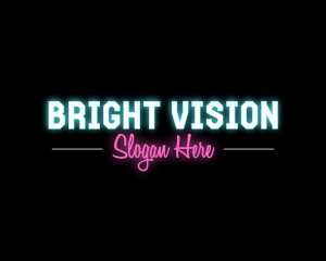 Bright Neon Wordmark logo design