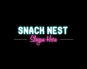 Bright Neon Wordmark logo design