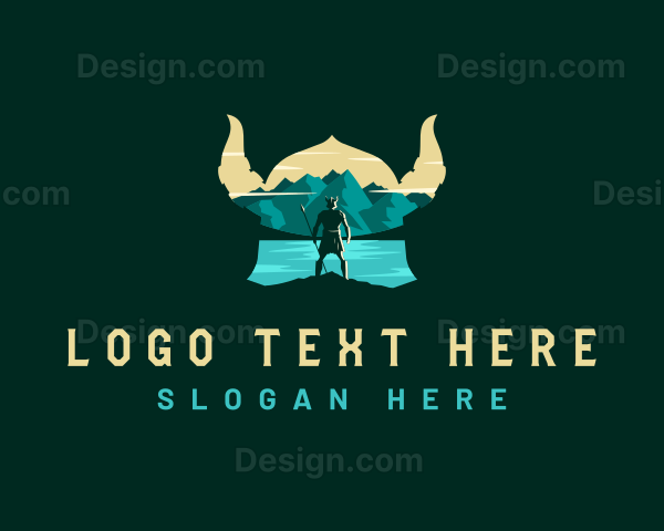 Viking Warrior Scenery Logo