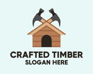 Wood Hammer House logo design