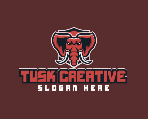 Mammoth Elephant Tusk logo design