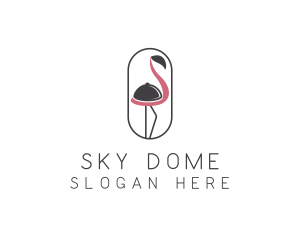 Flamingo Food Dome  logo design