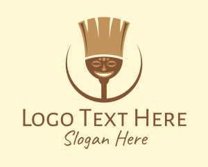 Tribal Broom Art Logo