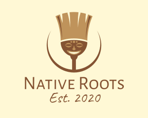 Tribal Broom Art logo design