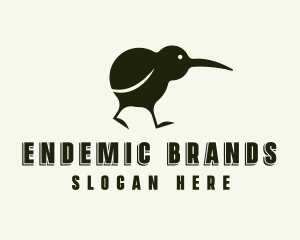 Silhouette Kiwi Bird logo design