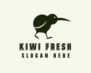 Silhouette Kiwi Bird logo design