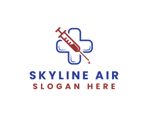 Medical Syringe Vaccination Logo