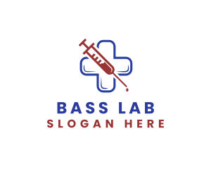 Medical Syringe Vaccination logo design