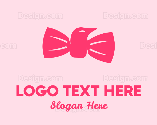 Pink Bow Tie Bird Logo