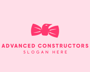 Pink Bow Tie Bird logo design