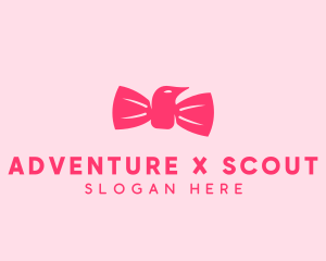 Pink Bow Tie Bird logo design