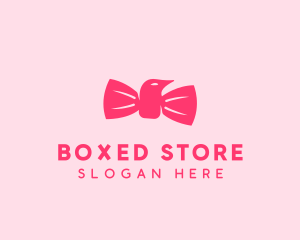 Pink Bow Tie Bird logo design