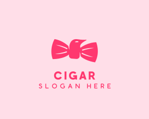 Pink Bow Tie Bird logo design