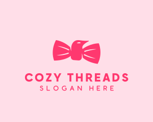 Pink Bow Tie Bird logo design