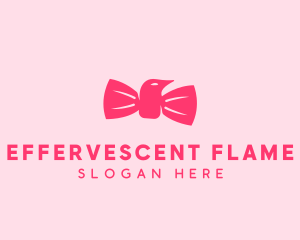 Pink Bow Tie Bird logo design