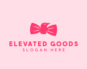 Pink Bow Tie Bird logo design