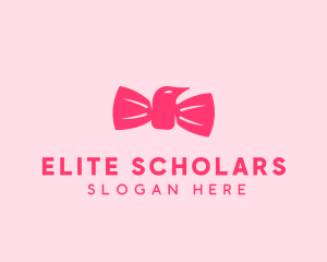 Pink Bow Tie Bird logo design