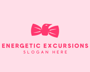 Pink Bow Tie Bird logo design