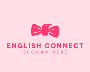 Pink Bow Tie Bird logo design