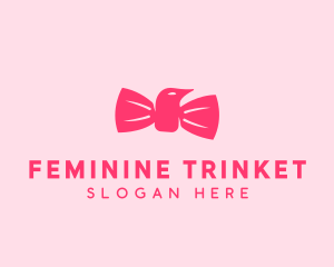 Pink Bow Tie Bird logo design