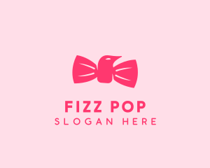 Pink Bow Tie Bird logo design