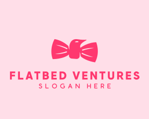 Pink Bow Tie Bird logo design