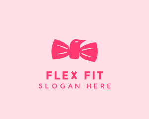 Pink Bow Tie Bird logo design