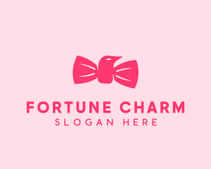 Pink Bow Tie Bird logo design