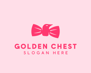 Pink Bow Tie Bird logo design