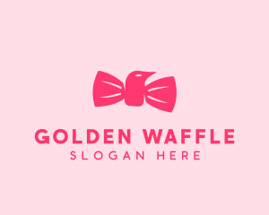 Pink Bow Tie Bird logo design