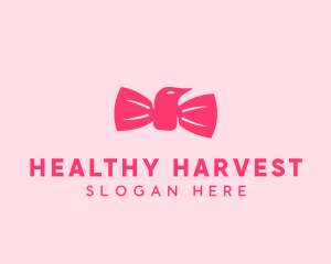 Pink Bow Tie Bird logo design