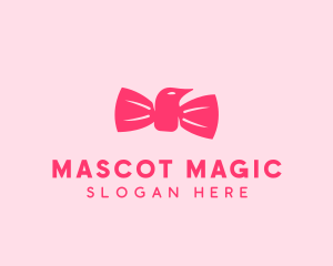 Pink Bow Tie Bird logo design