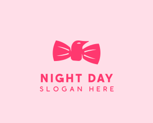 Pink Bow Tie Bird logo design