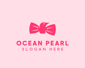 Pink Bow Tie Bird logo design