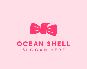 Pink Bow Tie Bird logo design