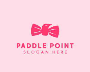 Pink Bow Tie Bird logo design