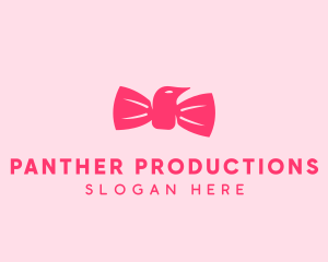 Pink Bow Tie Bird logo design