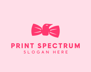 Pink Bow Tie Bird logo design