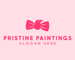 Pink Bow Tie Bird logo design