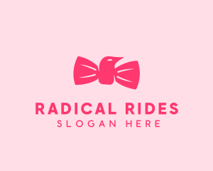 Pink Bow Tie Bird logo design