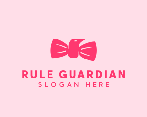 Pink Bow Tie Bird logo design