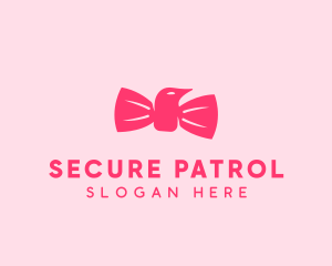 Pink Bow Tie Bird logo design