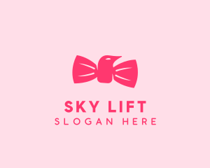 Pink Bow Tie Bird logo design