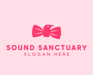 Pink Bow Tie Bird logo design