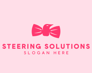 Pink Bow Tie Bird logo design