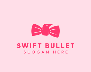 Pink Bow Tie Bird logo design