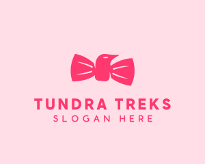 Pink Bow Tie Bird logo design