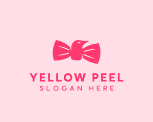 Pink Bow Tie Bird logo design