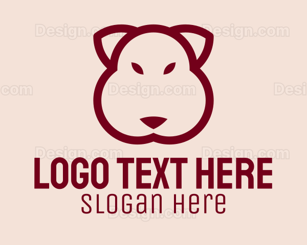 Maroon Beaver Head Logo